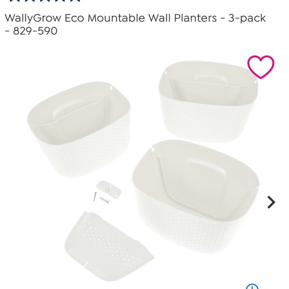 Wall-Mount planter Baskets in Brown and White - - Picture 5 of 5